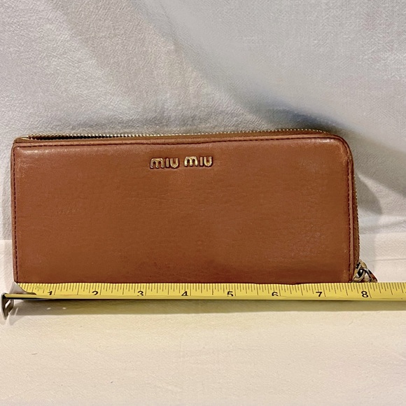 Authentic Miu Miu Leather Continental Long Zip Wallet - Picture 3 of 16
